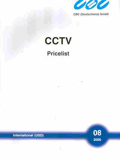 Буклет CBC CCTV 2005, 55-1045, Баград.рф